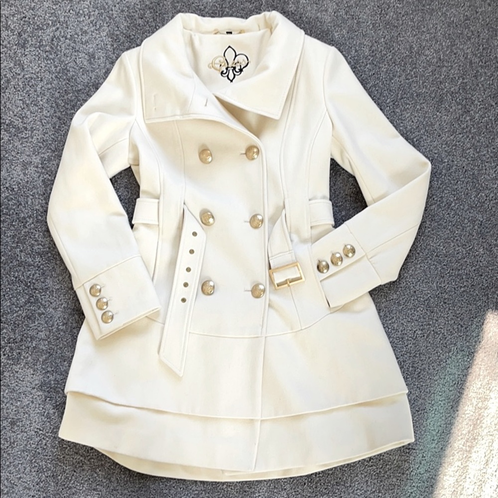 Guess pea coat with flared skirt
